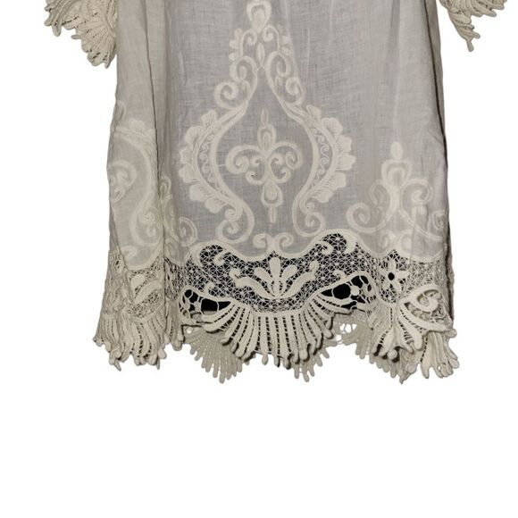 Indigo Soul Cream/ivory  Embroidered Blouse - Picture 2 of 4